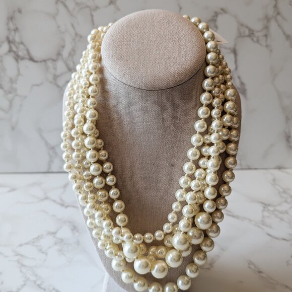 J.Crew Factory Multistrand Pearl Necklace NWT - Picture 3 of 6